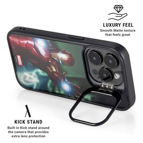 Marvel Tony Stark Iron Man iPhone 16 Pro Kickstand Case